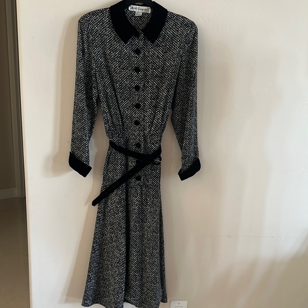 Elegant Black and White Women's Dress